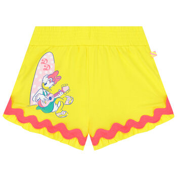 Girls Yellow Disney Shorts